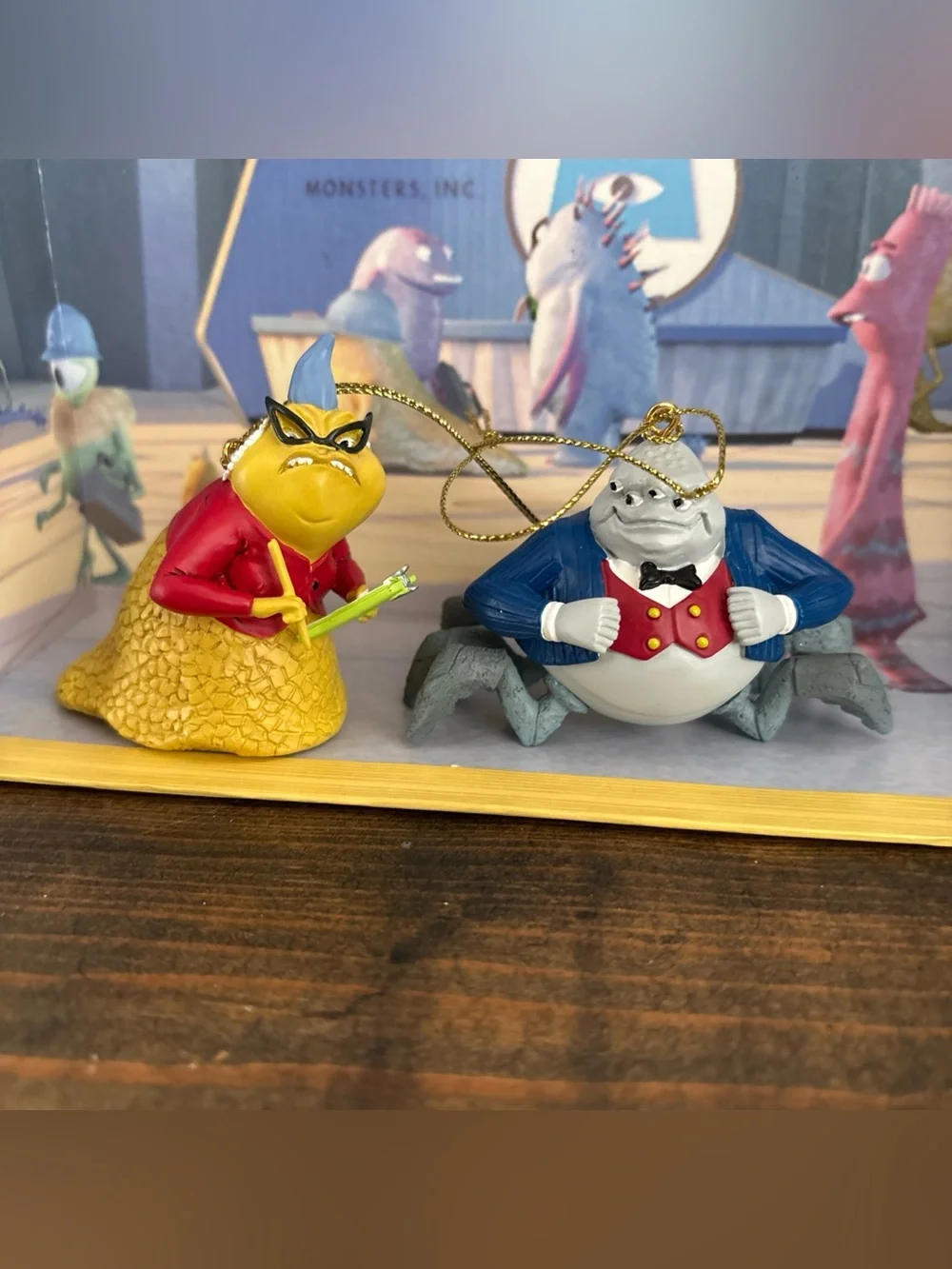 Disney Pixar Monsters, Inc. Storybook Ornament Set of 8